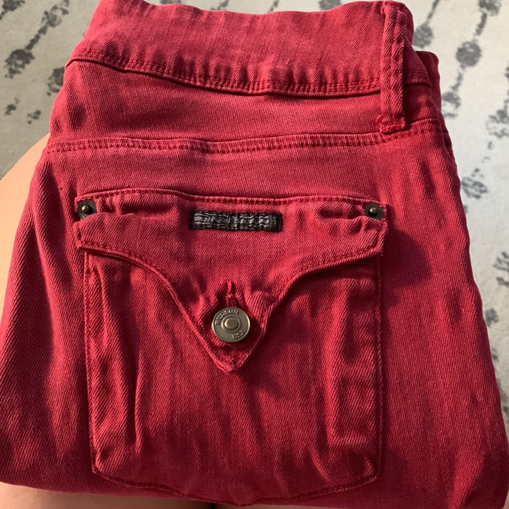 Hudson red skinny jeans